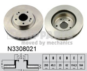 N3308021 Brzdový kotouč NIPPARTS