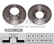 N3308026 Brzdový kotouč NIPPARTS