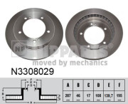 N3308029 Brzdový kotouč NIPPARTS