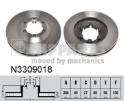 N3309018 Brzdový kotouč NIPPARTS