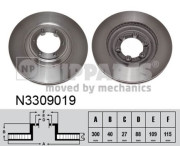 N3309019 Brzdový kotouč NIPPARTS