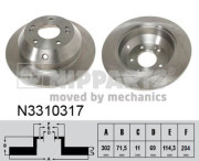 N3310317 Brzdový kotouč NIPPARTS