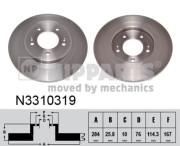 N3310319 Brzdový kotouč NIPPARTS