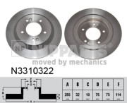 N3310322 Brzdový kotouč NIPPARTS