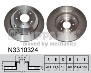 N3310324 Brzdový kotouč NIPPARTS