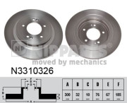 N3310326 Brzdový kotouč NIPPARTS