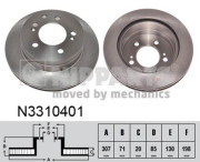 N3310401 Brzdový kotouč NIPPARTS