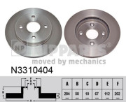 N3310404 Brzdový kotouč NIPPARTS