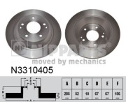 N3310405 Brzdový kotouč NIPPARTS