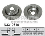 N3310519 Brzdový kotouč NIPPARTS