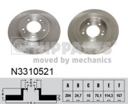 N3310521 Brzdový kotouč NIPPARTS