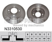 N3310530 Brzdový kotouč NIPPARTS