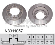 N3311057 Brzdový kotouč NIPPARTS