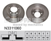 N3311060 Brzdový kotouč NIPPARTS