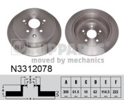 N3312078 Brzdový kotouč NIPPARTS