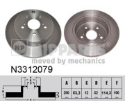 N3312079 Brzdový kotouč NIPPARTS