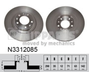 N3312085 NIPPARTS brzdový kotúč N3312085 NIPPARTS