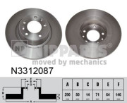 N3312087 Brzdový kotouč NIPPARTS