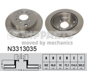 N3313035 Brzdový kotouč NIPPARTS