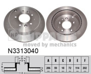 N3313040 Brzdový kotouč NIPPARTS