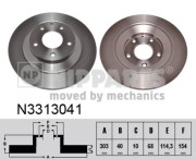 N3313041 NIPPARTS brzdový kotúč N3313041 NIPPARTS