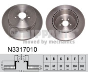 N3317010 Brzdový kotouč NIPPARTS