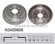 N3400906 NIPPARTS brzdový bubon N3400906 NIPPARTS