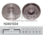 N3401034 Brzdový buben NIPPARTS