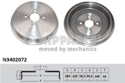 N3402072 Brzdový buben NIPPARTS