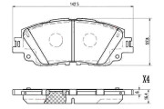 N3602155 Sada brzdových destiček, kotoučová brzda NIPPARTS