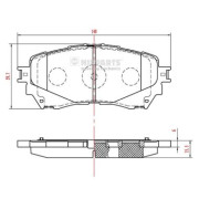 N3603074 Sada brzdových destiček, kotoučová brzda NIPPARTS