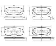 N3605055 Sada brzdových destiček, kotoučová brzda NIPPARTS