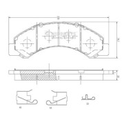 N3609013 Sada brzdových destiček, kotoučová brzda NIPPARTS