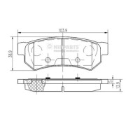 N3610907 Sada brzdových destiček, kotoučová brzda NIPPARTS