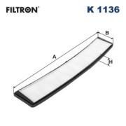 K 1136 Filtr, vzduch v interiéru FILTRON