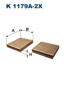 K 1179A-2x Filtr, vzduch v interiéru FILTRON