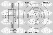 2004287J Brzdový kotouč SASIC