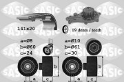 3900044 Vodní pumpa + sada ozubeného řemene SASIC