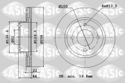 6104048 Brzdový kotouč SASIC