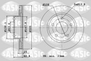 6106082 Brzdový kotouč SASIC