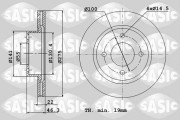 6106127 Brzdový kotouč SASIC