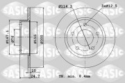 6106221 SASIC brzdový kotúč 6106221 SASIC