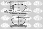 6210015 Sada brzdových destiček, kotoučová brzda SASIC
