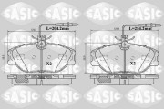 6210028 Sada brzdových destiček, kotoučová brzda SASIC