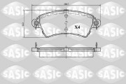 6210045 Sada brzdových destiček, kotoučová brzda SASIC