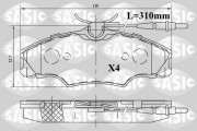 6210061 SASIC sada brzdových platničiek kotúčovej brzdy 6210061 SASIC