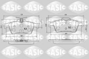 6210088 Sada brzdových destiček, kotoučová brzda SASIC