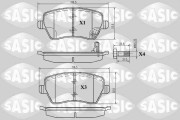 6214011 Sada brzdových destiček, kotoučová brzda SASIC