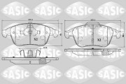 6214026 Sada brzdových destiček, kotoučová brzda SASIC