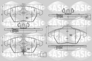 6216004 Sada brzdových destiček, kotoučová brzda SASIC